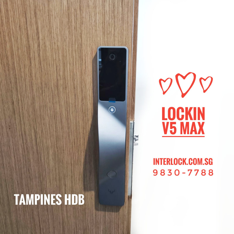 Lockin V5 Max Palm Vein Recognition at Tampines HDB front view from Interlock Singapore