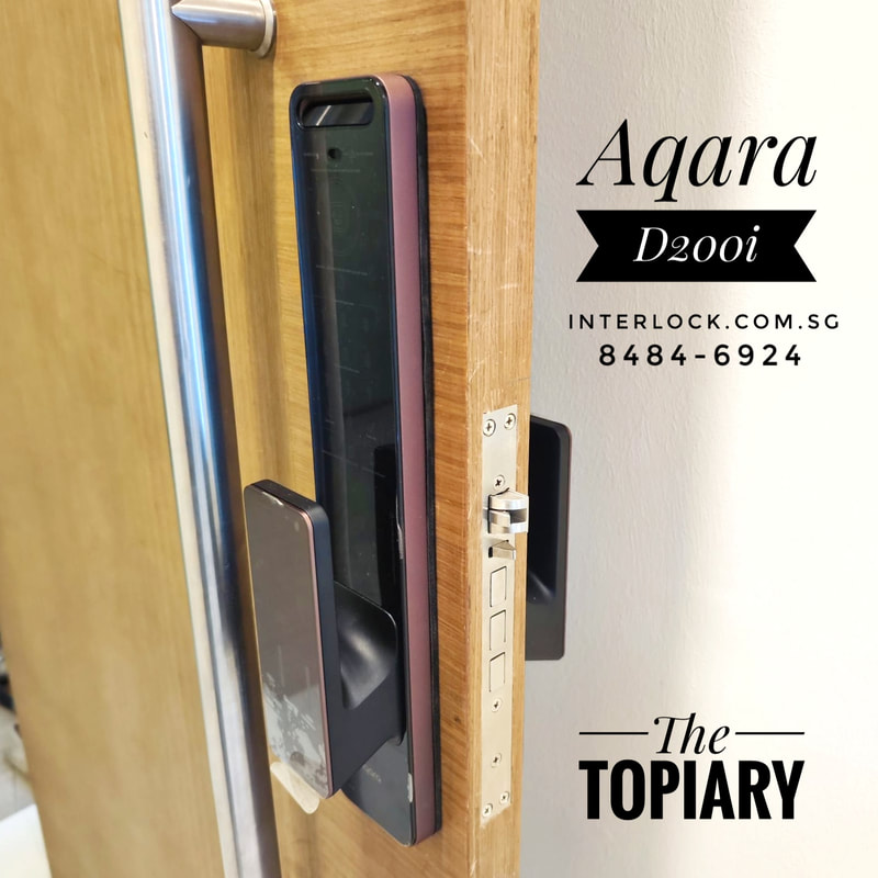 Aqara D200i Face Recognition Smart Lock at The Topiary condo from Interlock Singapore - side view
