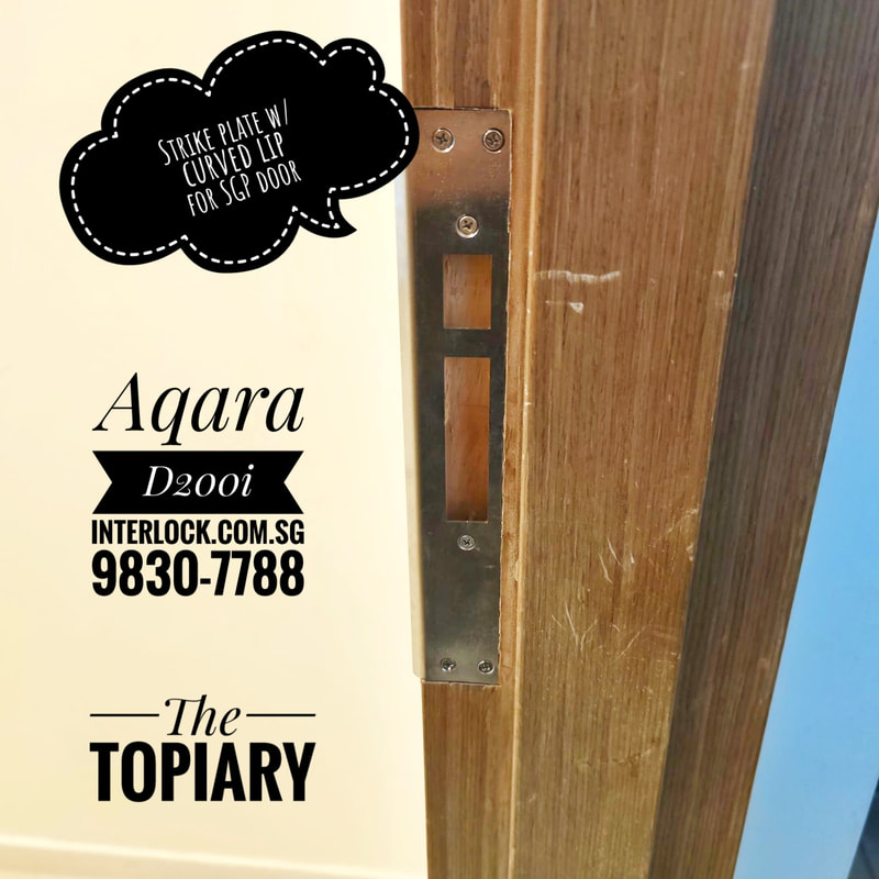 Aqara D200i Face Recognition Smart Lock at The Topiary condo from Interlock Singapore - strike plate view