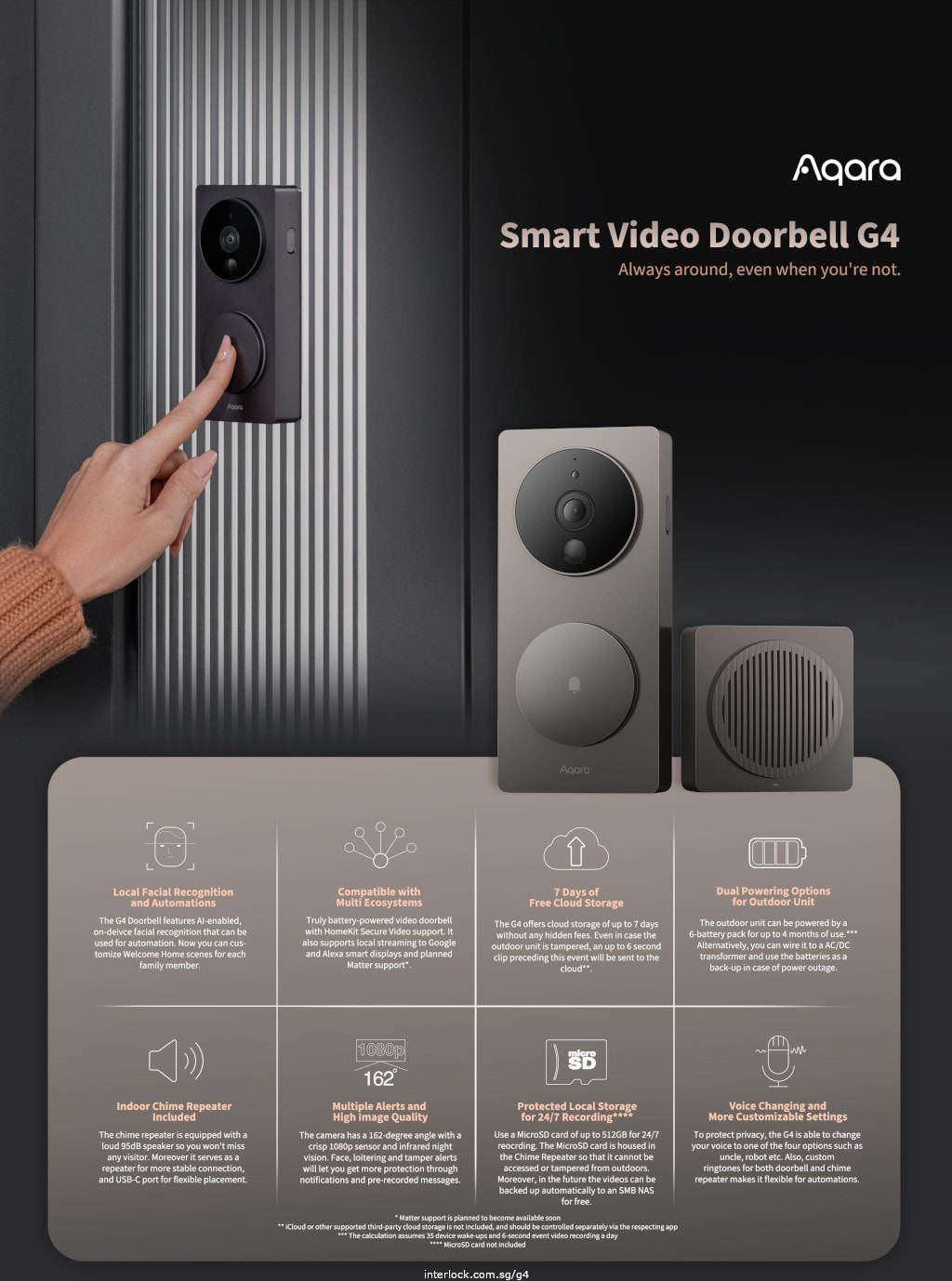 Aqara Smart DoorBell G4 Interlock Singapore