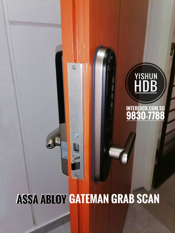 Assa Abloy Gateman Grab-Scan on Yishun HDB Door in Singapore