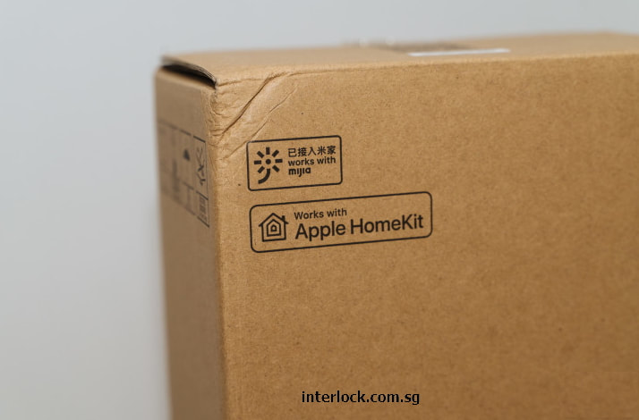 Lockin S50M Pro packaging shows support for Apple Homekit and also Mijia.
