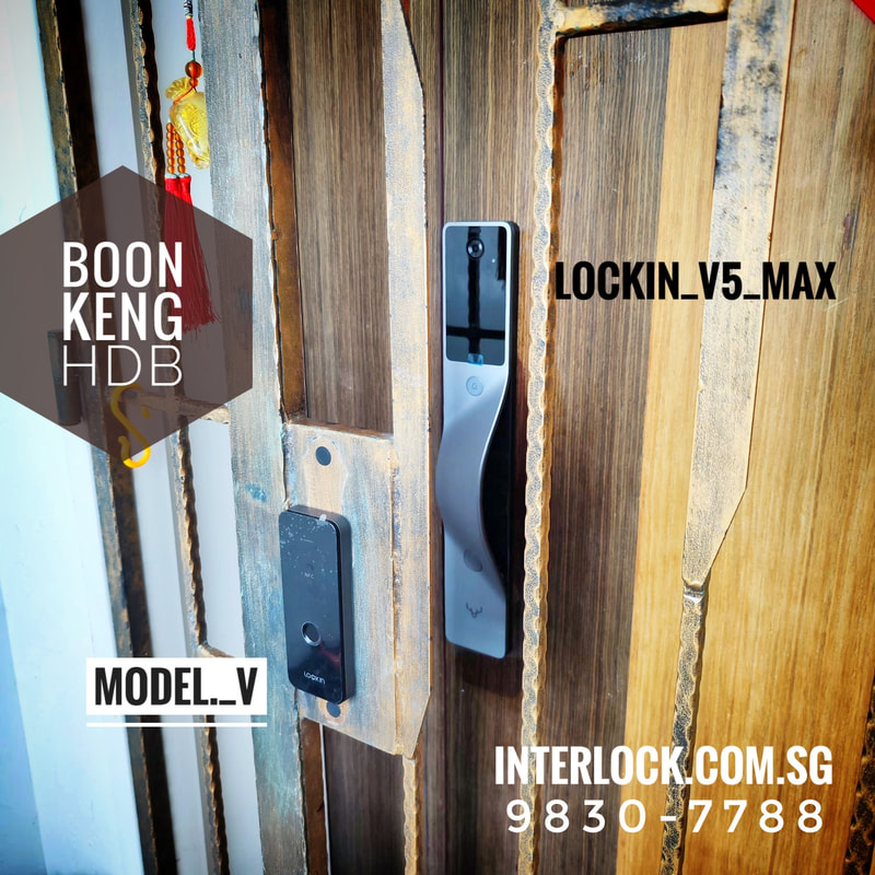 Lockin V5 Max and Model V Smart Lock Bundle from Interlock Singapore installed at Boon Keng HDB