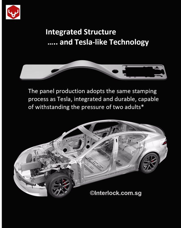 Lockin V5 Max Palm Vein and Face Recognition Smart Door Lock has rigid Tesla Like construction body from Interlock Singapore