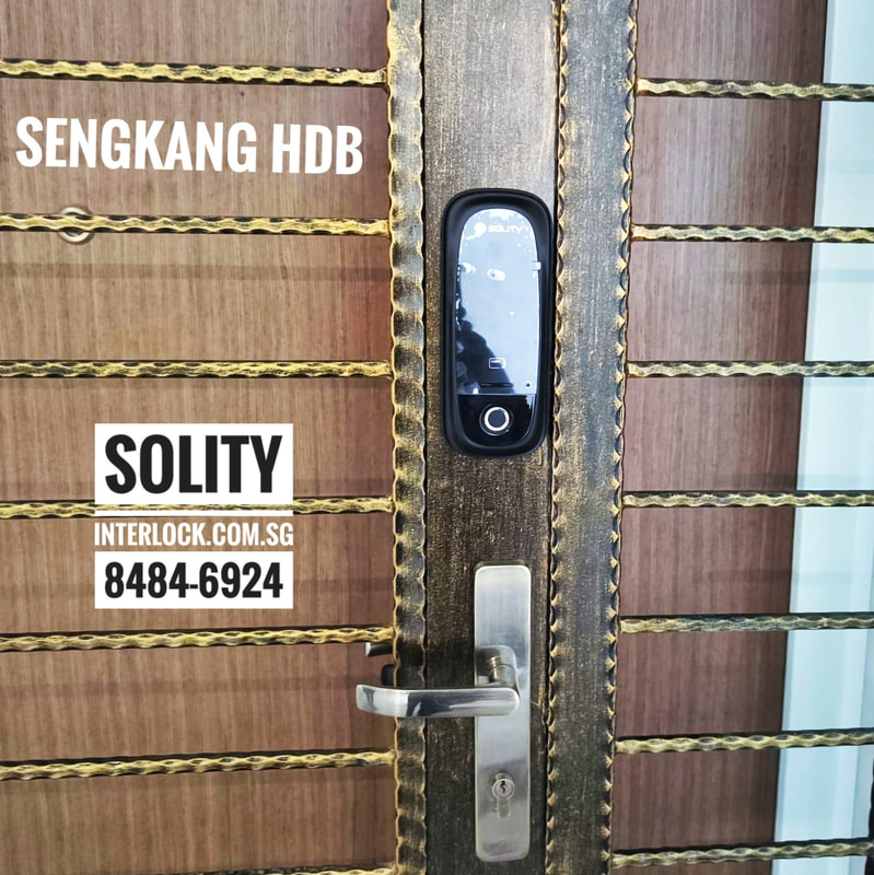 Solity GD-65B smart gate lock at Sengkang HDB Interlock Singapore 