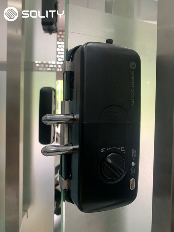 Solity GG-33B Glass Door Smart Lock VN4 Interlock Singapore