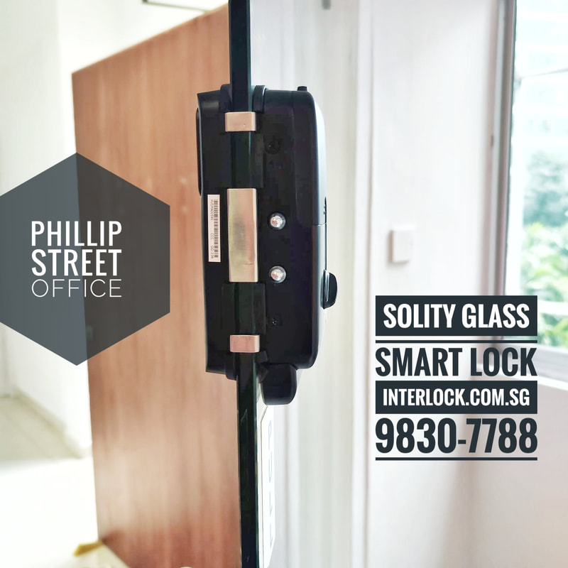 Solity Glass Lock GG-33B at Philllip Street from Interlock Singapore - side view