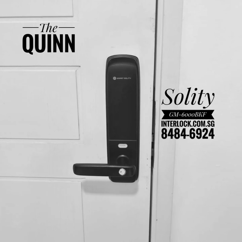 Solity GM-6000 lock at The Quinn condo Interlock Singapore - rear view
