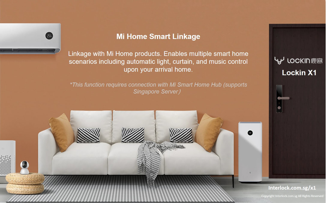 Lockin X1 Fingerprint Smart Lock from Interlock Singapore - Smart Linkage with other Mijia devices