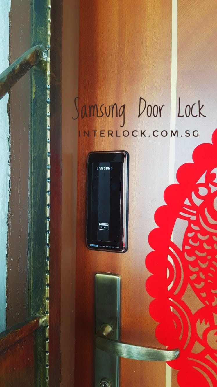 Samsung SHS-2920 or 2920 digital door lock on a HDB door in Singapore