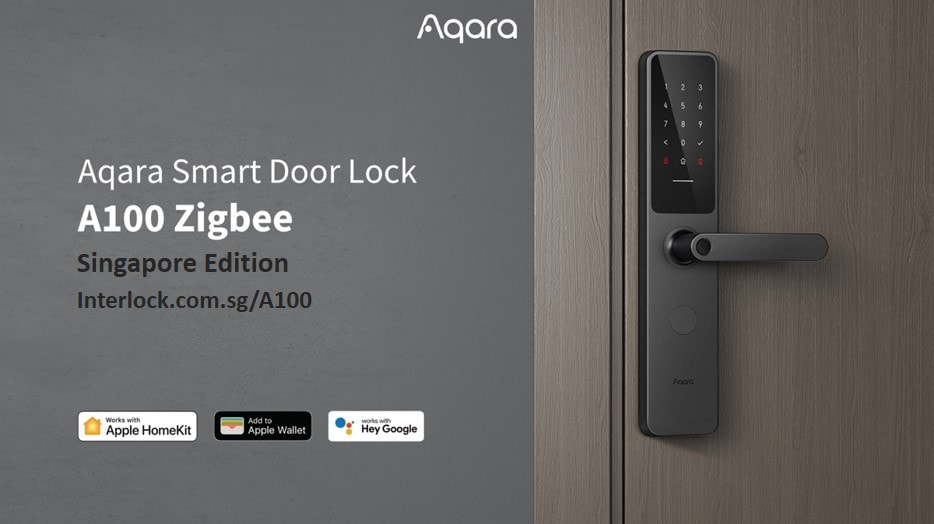 Aqara A100 Smart Lock Zigbee International Version with support for Apple Homekit and Apple Home Key - world's first in Sinapore