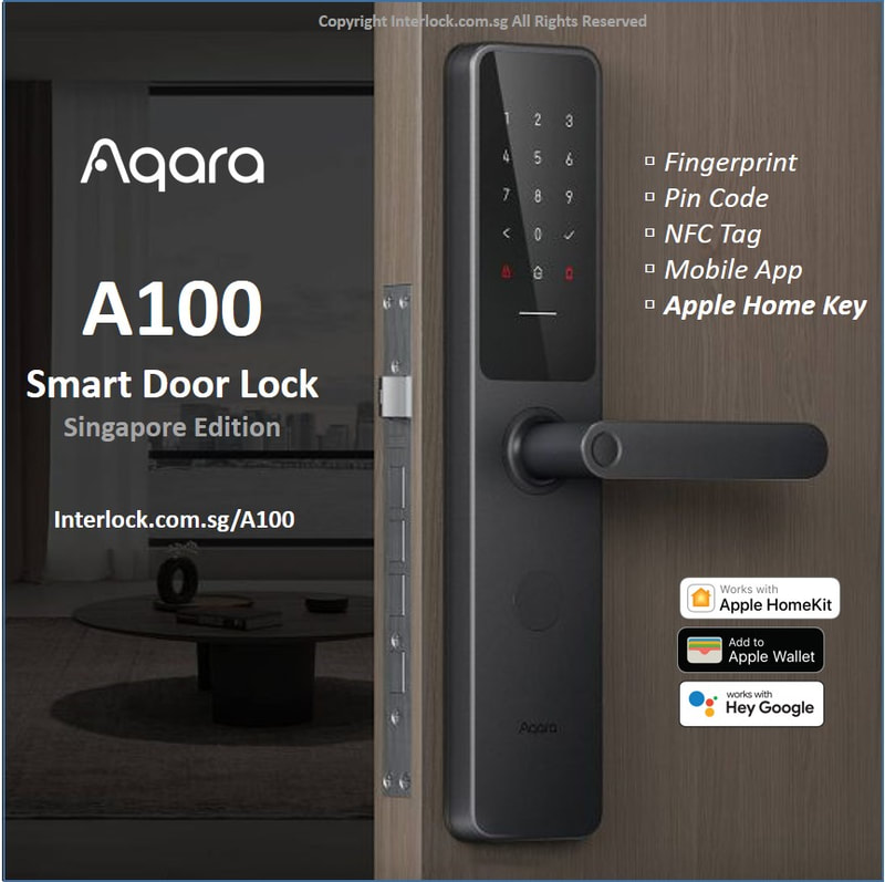 Aqara A100 Fingerprint Lever Handle Interlock Singapore