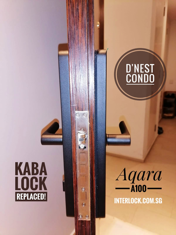 Aqara A100 replace repair Kaba EF680 at D'Nest condo in Singapore - side view