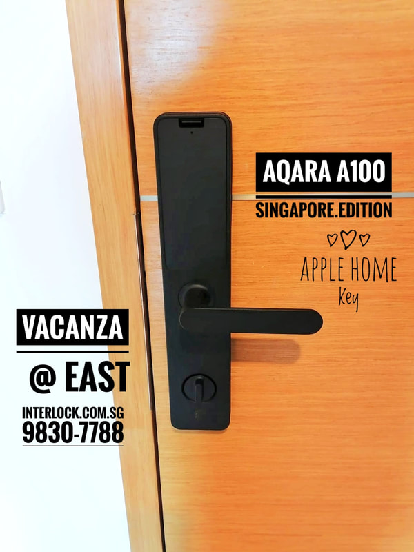 Aqara A100 Zigbee Smart Door Lock at Vacanza @ East condo in Singapore rear view