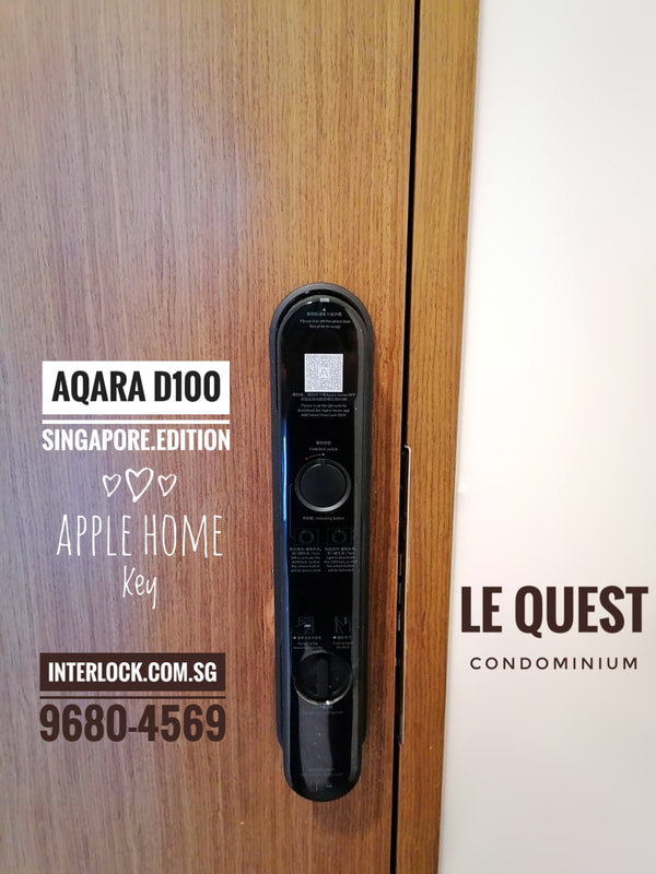 Aqara D100 on Le Quest condo door  3 from Interlock Singapore