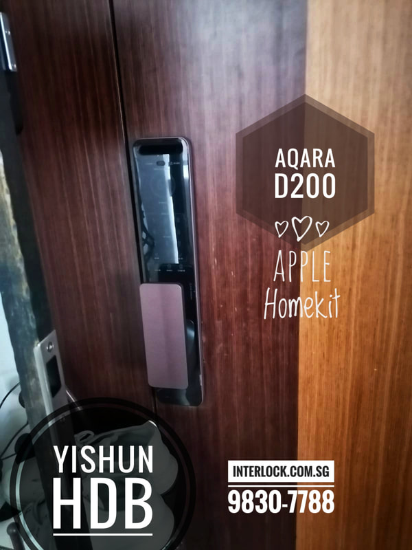 Aqara D200 3D Face Recognition Smart Lock Interlock Singapore in Yishun HDB - front view