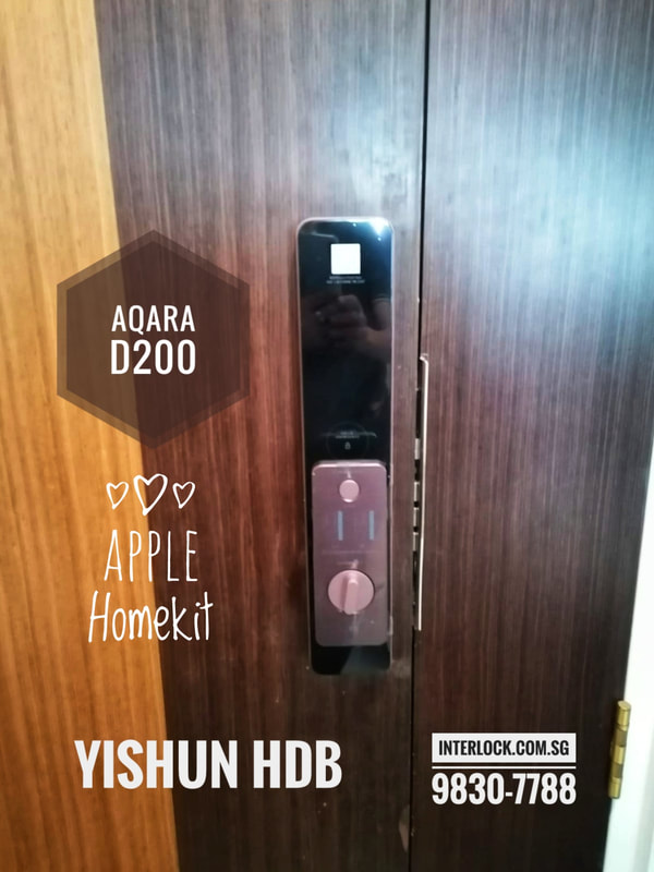 Aqara D200 3D Face Recognition Smart Lock at Yishun HDB - rear view - Interlock Singapore