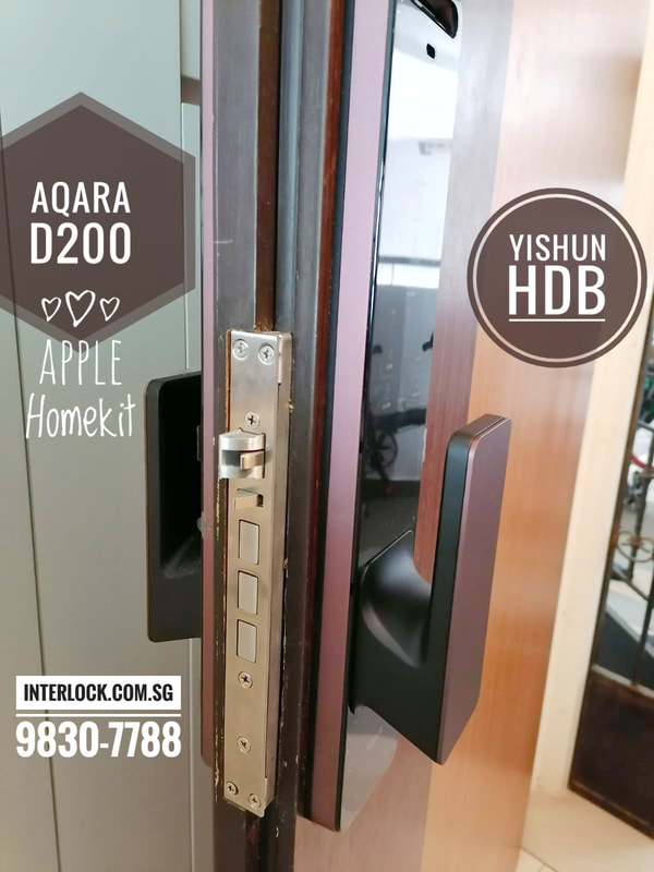 Aqara D200 3D Face Recognition Smart Lock at Yishun HDB - side view - Interlock Singapore