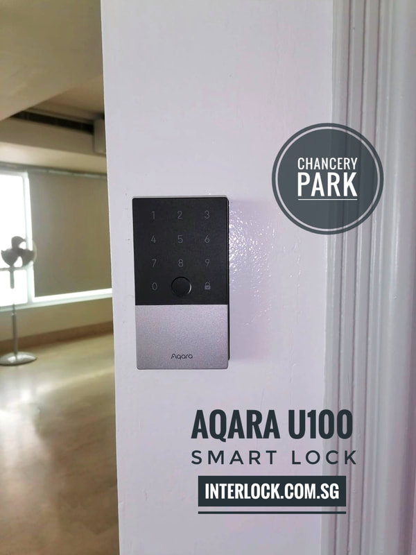 Aqara U100 Smart Deadbolt at Chancery Park condo Front View - Interlock Singapore