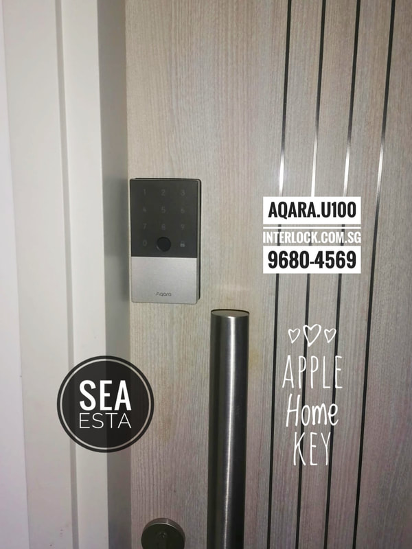 Aqara U100 Smart Deadbolt at Sea Esta condo replace and not repair Samsung 3320 deadbolt - Interlock Singapore