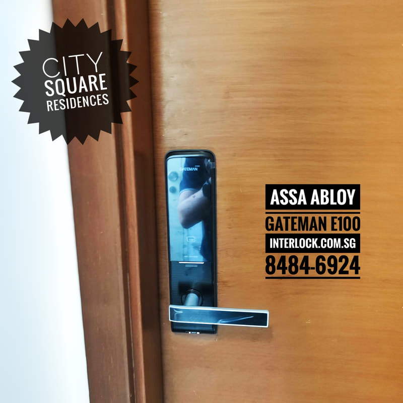Assa Abloy Gateman E100 at City Square Residences condo front view - Interlock Singapore