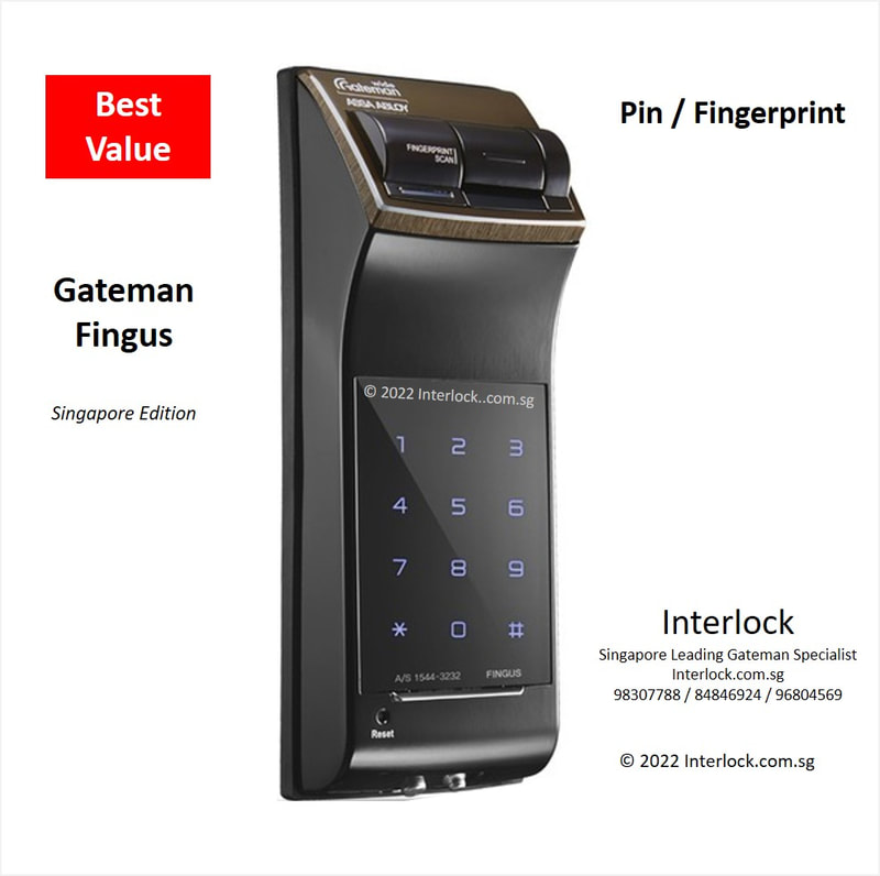 Singapore best value Gateman Fingus fingerprint digital lock with English voice guide is super easy to use.