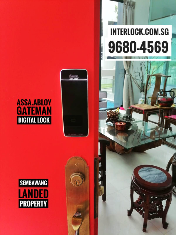 Assa Abloy Gateman G-Touch at Sembawang landed house in Singapore front view