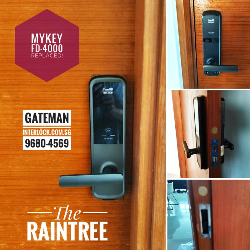 Assa Abloy Gateman SP121 at The Raintree Condo Interlock Singapore replace not repair MyKey digital lock