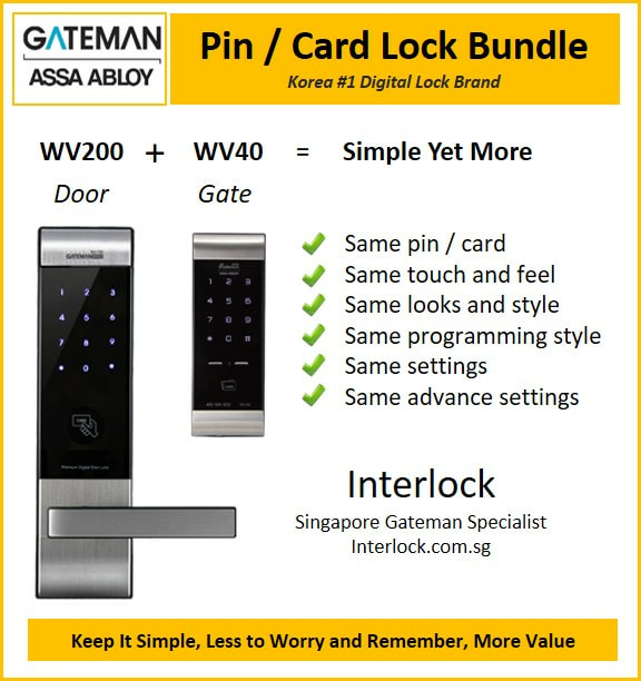 Singapore Assa Abloy Gateman Door and Gate Digital Lock Premium Rim Lock Bundle 6 