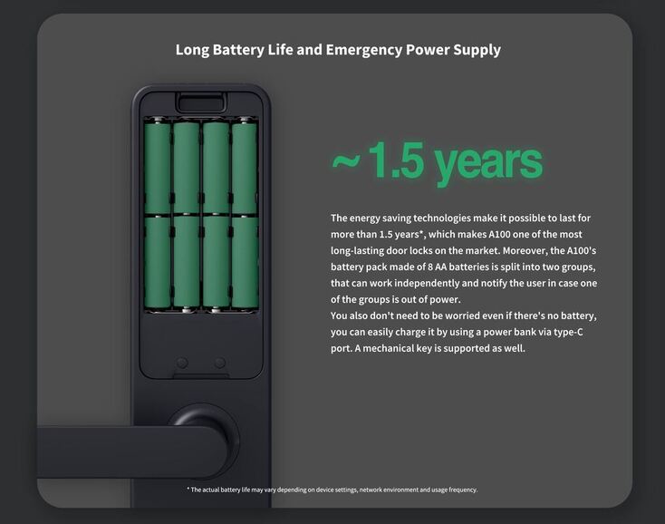 Aqara A100 smart lock Zigbee International Singapore Edition Long Battery Life