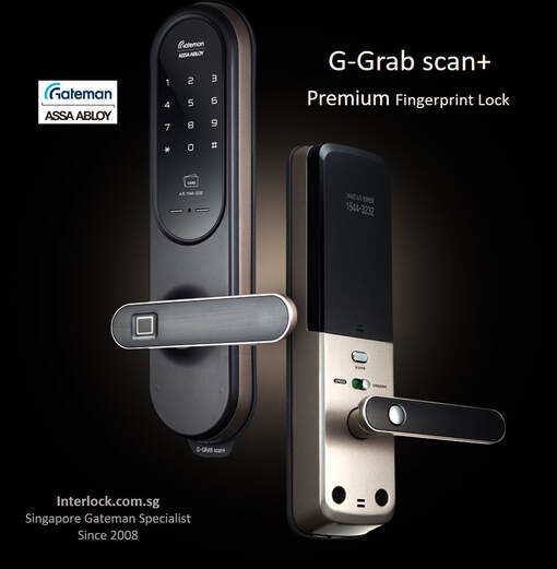 iRevo Gateman G-Grab scan+ Grab100-FH from Assa Abloy is the premium mortise fingerprint lock from Gateman with top of the line fingerprint scanner on handle and build material. Sold by Interlock Singapore.