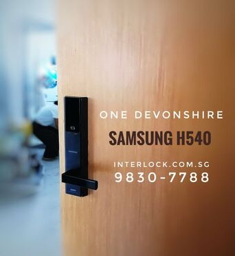 Samsung H540 digital lock from Interlock Singapore at One Devonshire  condo