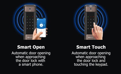 Solity Smart Lock GSP-2000BKF Proximity unlocking with phone and touch