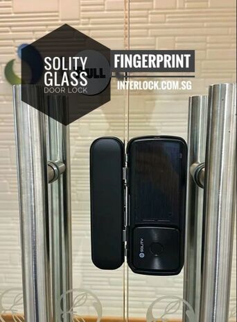 Solity GG-33B Glass door smart lock Interlock Singapore