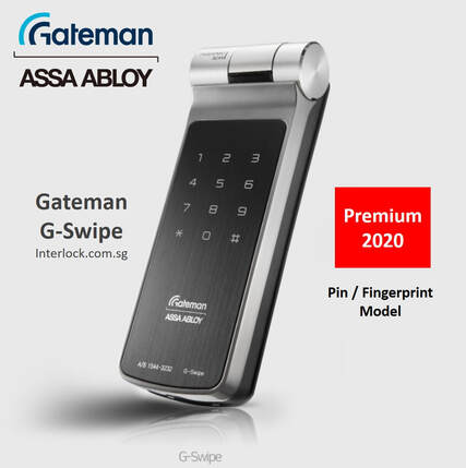 Assa Abloy Gateman G-Swipe Premium Build Quality Digital Fingerprint  Lock Singapore