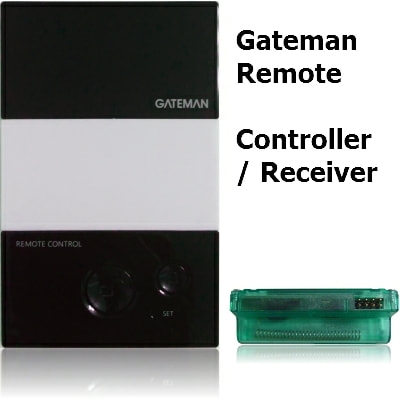 Optional purchase. Gateman Remote controller set for unlocking from up to 20m away.