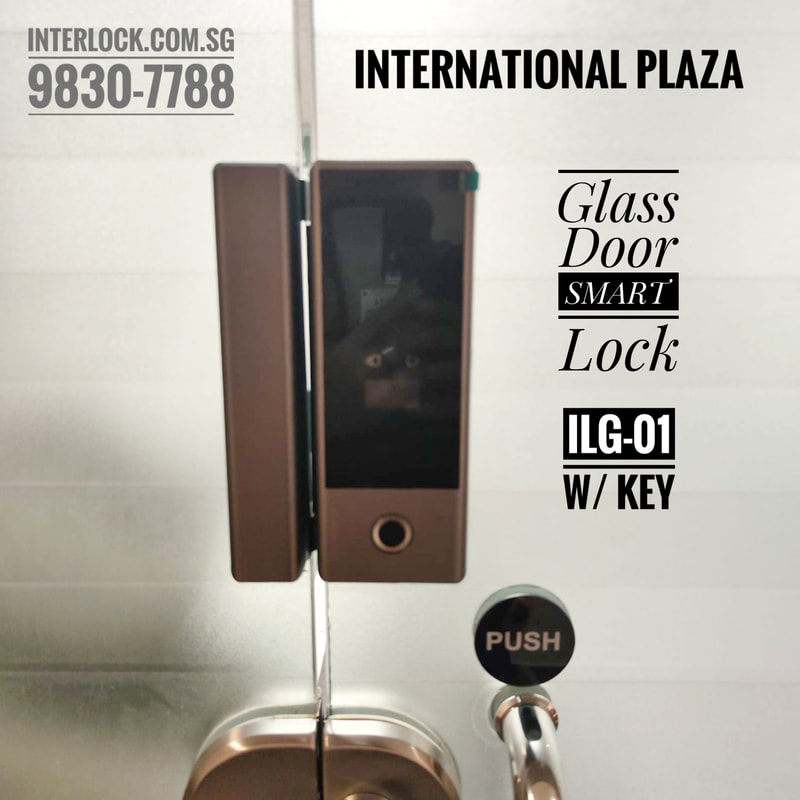 Interlock Glass Door Smart Lock ILG-01 International Plaza front view