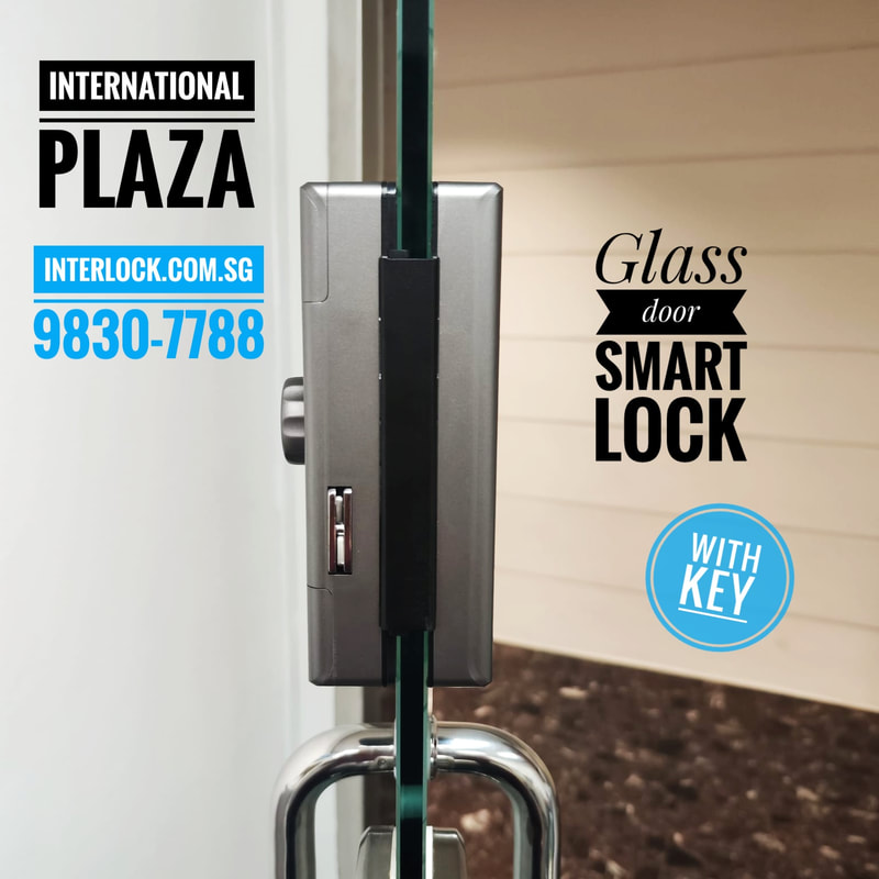 Interlock Glass Door Smart Lock ILG-01 International Plaza side view