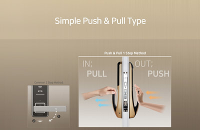BuildOne H7090PSK All-in-One Push Pull Handle Digital Lock