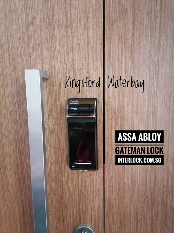 Assa Abloy Gateman Fingus digital lock at Kingsford Waterbay front of the door