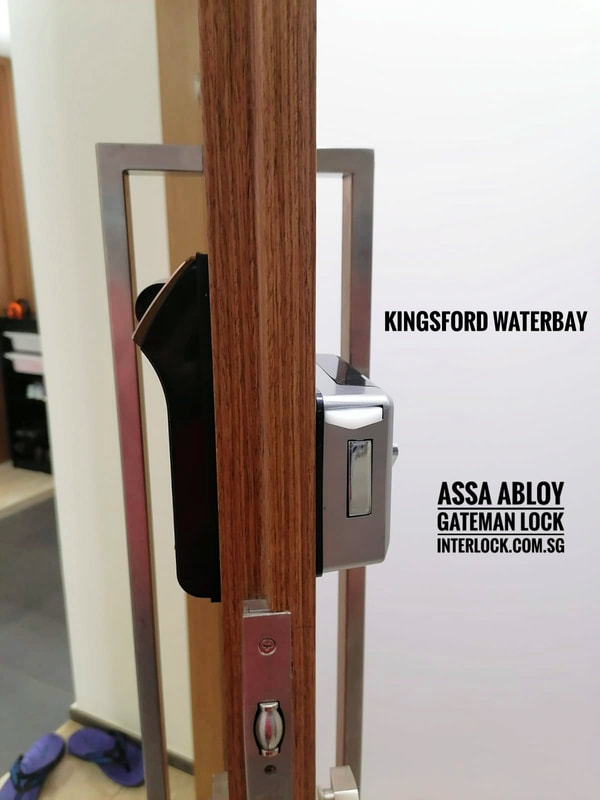 Assa Abloy Gateman Fingus digital lock at Kingsford Waterbay side view 