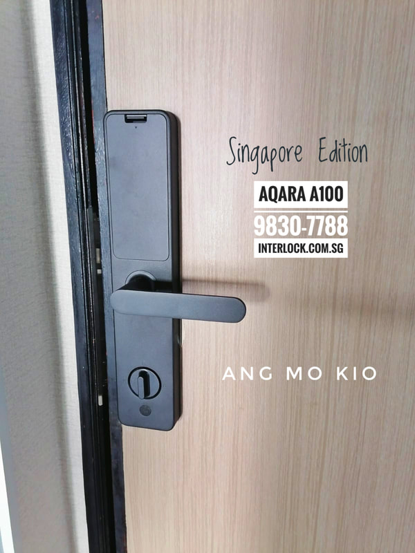 Aqara A100 Zigbee International Singapore Edition Smart Lock at Singapore HDB.