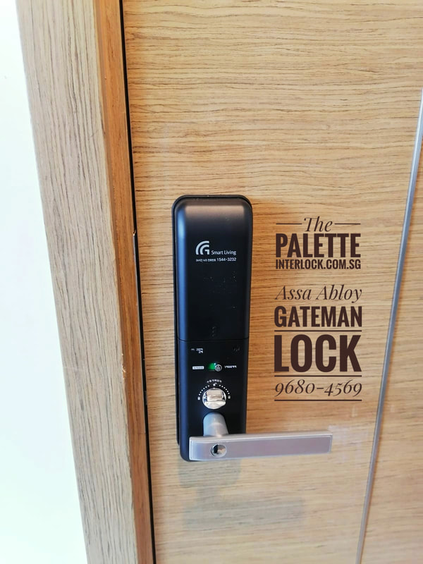 Kaba EF680 Repair Replaced by Assa Abloy  Gateman WV200 at The Palette condo in Singapore Rear View