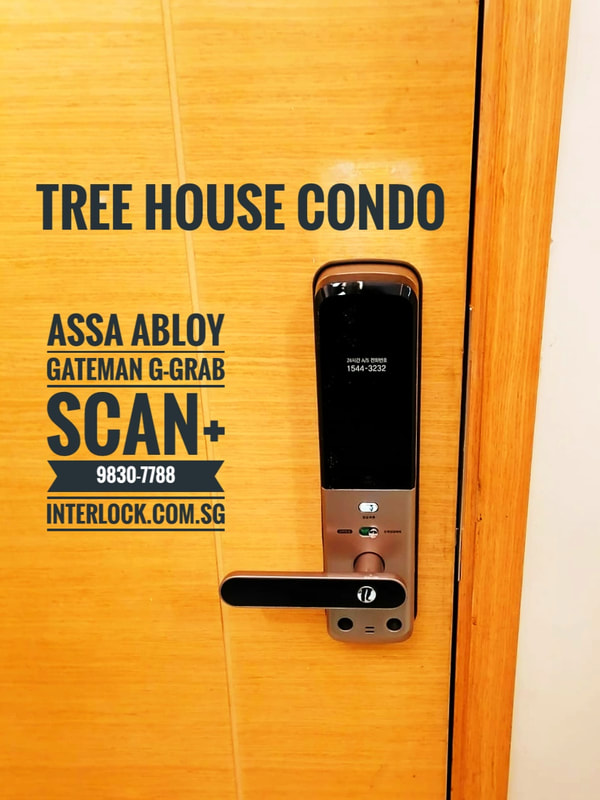 Kaba EF680 Repair Replaced by Assa Abloy  Gateman Grab-scan at The Treehouse condo in Singapore Back View