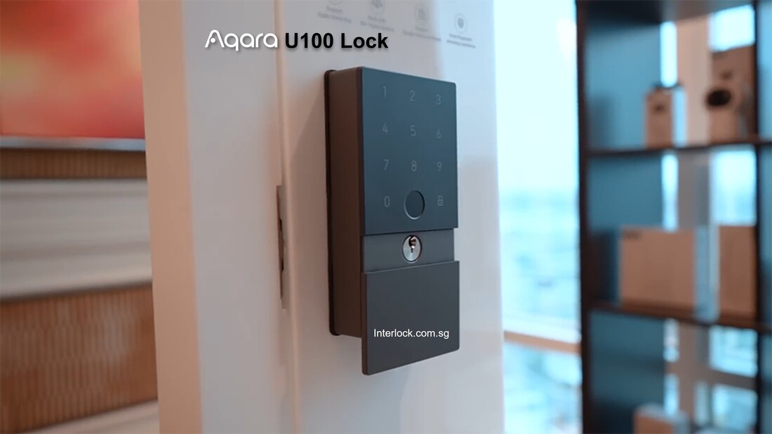 Interlock Singapore Aqara U100 Smart Deadbolt Lock supports mechanical emergency key