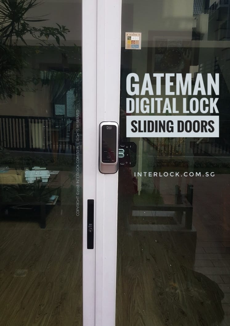 Gateman digital lock for Springhill condo sliding aluminium door.