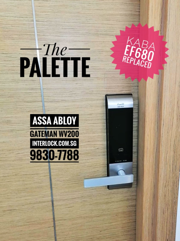 Kaba EF680 Repair Replaced by Assa Abloy  Gateman WV200 at The Palette condo in Singapore Front View
