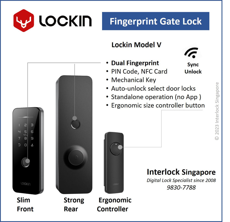 Lockin Smart Gate Lock for HDB Gate from Interlock Singapore