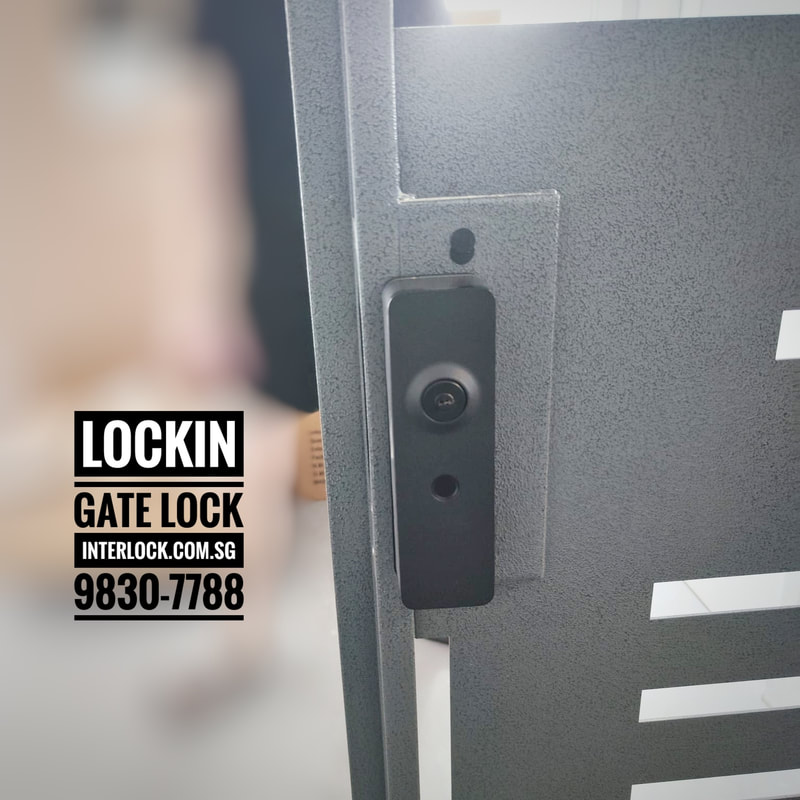 Lockin Model V Smart Gate at HDB rear view - Singapore Interlock