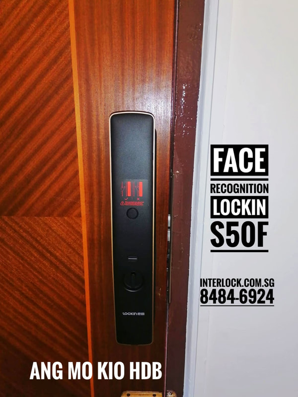 Lockin S50F Face Recognition Smart Lock at Ang Mo Kio HDB Interlock Singapore - Back View